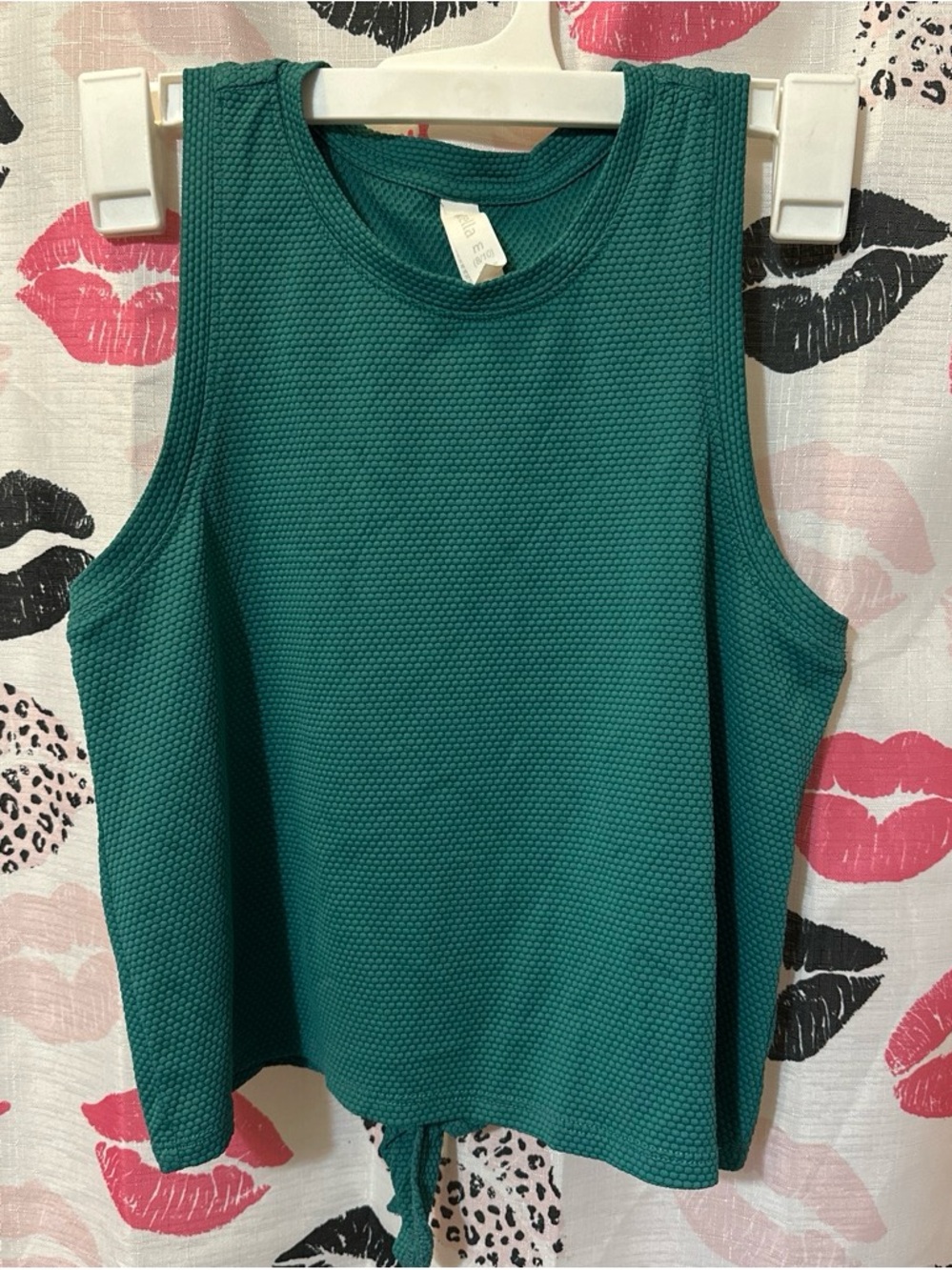 Zella Teal Textured Sleeveless Tank